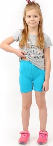 Krótkie spodenki Legginsy 1/2 Kolarki Dziecięce Getry Szorty Turkusowe 98 2