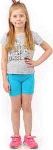 Krótkie spodenki Legginsy 1/2 Kolarki Dziecięce Getry Szorty Turkusowe 98 3