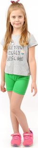 Krótkie spodenki Legginsy 1/2 Kolarki Dziecięce Getry Szorty Zielone 146 3