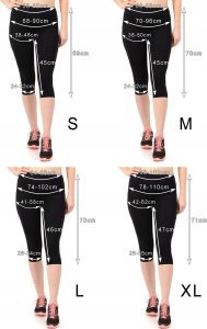 Legginsy damskie 3/4 krótkie Polskie bawełniane Getry Czerwone 4XL 13