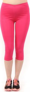 Legginsy damskie 3/4 krótkie Polskie bawełniane Getry Różowe S 2