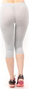 Legginsy damskie 3/4 krótkie Polskie bawełniane Getry Szare S 4