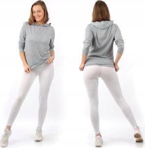 Legginsy damskie długie Polskie Getry Bawełniane Białe L 2