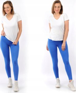 Legginsy damskie długie Polskie Getry Bawełniane Chabrowe XL 3