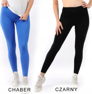 Legginsy damskie długie Polskie Getry Bawełniane Chabrowe XL 6