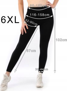 Legginsy damskie długie Polskie Getry Bawełniane Chabrowe XXL 15