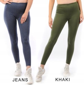 Legginsy damskie długie Polskie Getry Bawełniane Chabrowe XXL 9
