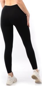 Legginsy damskie długie Polskie Getry Bawełniane Czarne 4XL 2