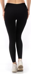 Legginsy damskie długie Polskie Getry Bawełniane Czarne 4XL 3