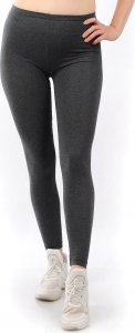 Legginsy damskie długie Polskie Getry Bawełniane Grafitowe 5XL 2