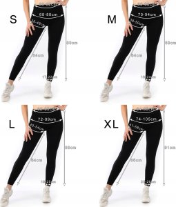 Legginsy damskie długie Polskie Getry Bawełniane Różowe 4XL 13