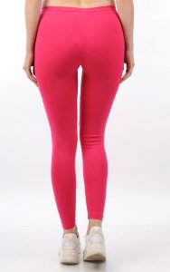 Legginsy damskie długie Polskie Getry Bawełniane Różowe S 2