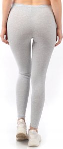 Legginsy damskie długie Polskie Getry Bawełniane Szare L 4
