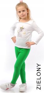 Legginsy dziecięce długie bawełniane klasyczne Białe 140 12