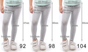 Legginsy dziecięce długie bawełniane klasyczne Białe 140 13