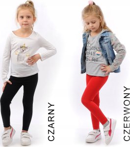 Legginsy dziecięce długie bawełniane klasyczne Białe 140 5