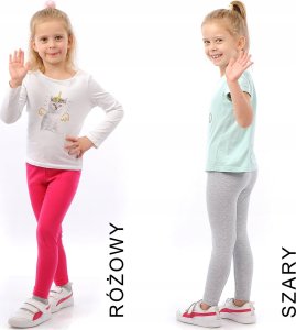 Legginsy dziecięce długie bawełniane klasyczne Białe 140 10