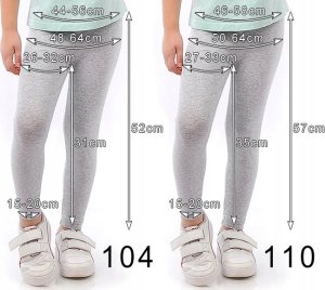 Legginsy dziecięce długie bawełniane klasyczne Jeans 152 3