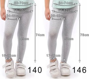 Legginsy dziecięce długie bawełniane klasyczne Jeans 152 4