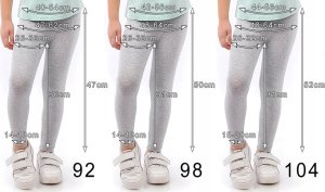 Legginsy dziecięce długie bawełniane klasyczne Limonkowe 110 13