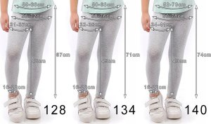 Legginsy dziecięce długie bawełniane klasyczne Różowe 92 15