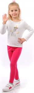 Legginsy dziecięce długie bawełniane klasyczne Różowe 92 2