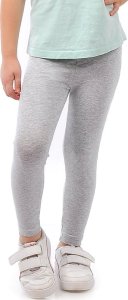 Legginsy dziecięce długie bawełniane klasyczne Szare 92 1