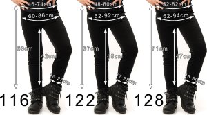 Legginsy dziewczęce Welurowe Elastyczne Spodnie Getry Welur Czarne 98 14