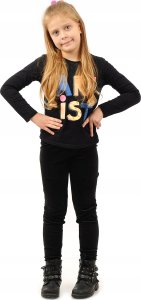 Legginsy dziewczęce Welurowe Elastyczne Spodnie Getry Welur Czarne 98 6