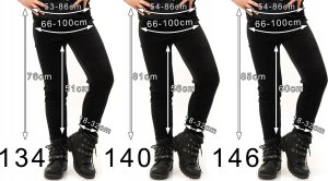 Legginsy dziewczęce Welurowe Elastyczne Spodnie Getry Welur Khaki 134 13