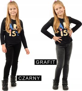 Legginsy dziewczęce Welurowe Elastyczne Spodnie Getry Welur Pudrowy Róż 140 7