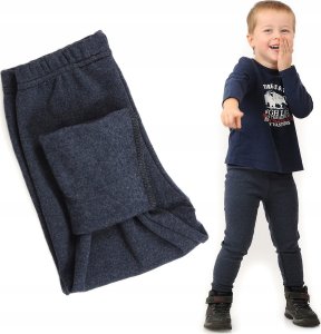Ocieplane Getry chłopięce Długie legginsy Spodnie JEANS 122 1