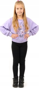 Ocieplane Legginsy dziecięce Polskie bawełniane klasyczne Getry Czarne 104 3