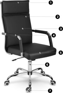 Krzesło biurowe Sofotel Koiba Czarne 7