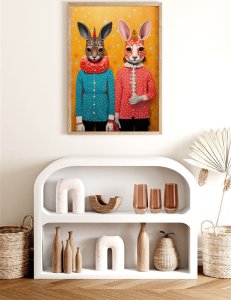 Plakat portret cyrkowy duet 21x29,7 cm A4 5