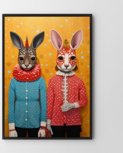 Plakat portret cyrkowy duet 21x29,7 cm A4 6