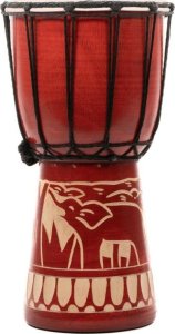 Dziecięcy bęben Djembe, słoń, ręcznie robiony, 30 cm. 1
