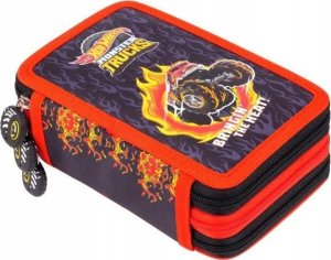 Piórnik szkolny potrójny z wyposażeniem HOT WHEELS 1