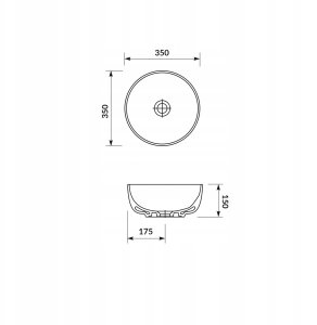 Umywalka Cersanit Moduo 35cm okrągła 3