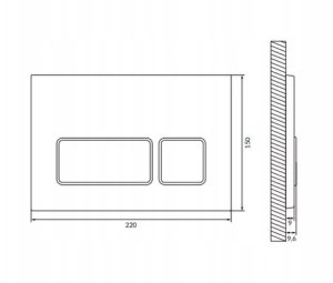 PRZYCISK BLOCK CZARNY MATOWY 2