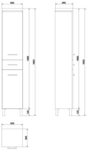 SŁUPEK OLIVIA 180 UNIWERSALNY BIAŁY DSM 4