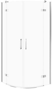 KABINA PRYSZNICOWA PÓŁOKRĄGŁA CITY CHROM 90X90X195 SZKŁO TRANSP 1