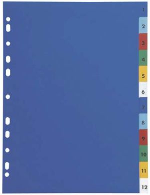 Elba Przekładki plastikowe numeryczne A4 1-31 kolorowe (E175531) 1