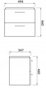 SZAFKA PODUM. LARA SLIM 50 ORZECH DSM FSC MIX70% SGSCH-COC-007574 2
