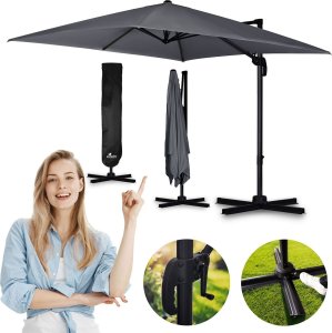 Parasol ogrodowy składany 8 segmentowy 420 cm z pokrowcem Plonos PL-883 1