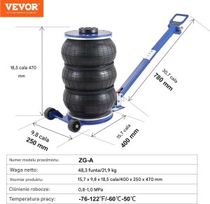 Podnośnik pneumatyczny 5T 2