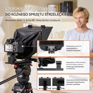 Vevor Teleprompter podłogowy 13 do smartfona kamer 5