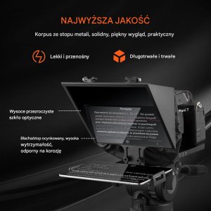 Vevor Teleprompter podłogowy 13 do smartfona kamer 6