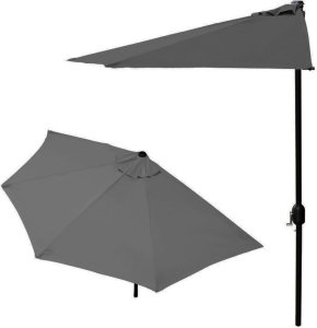 Parasol ogrodowy pół-parasol ścienny na taras 2,7 m szary MultiGarden 1