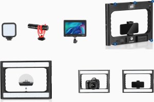 Lampa LED 20W RGB Klatka GRIP Uchwyt Telefon ISO 1/4 Sterowanie Bluetooth / A111 3